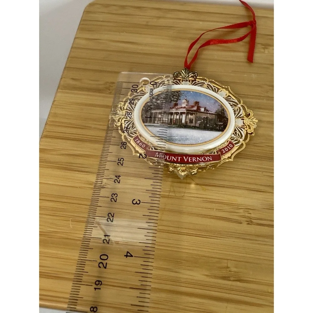 Mount Vernon 2010‎ Christmas Ornament 24 Kt Gold Finish 150th Anniversary